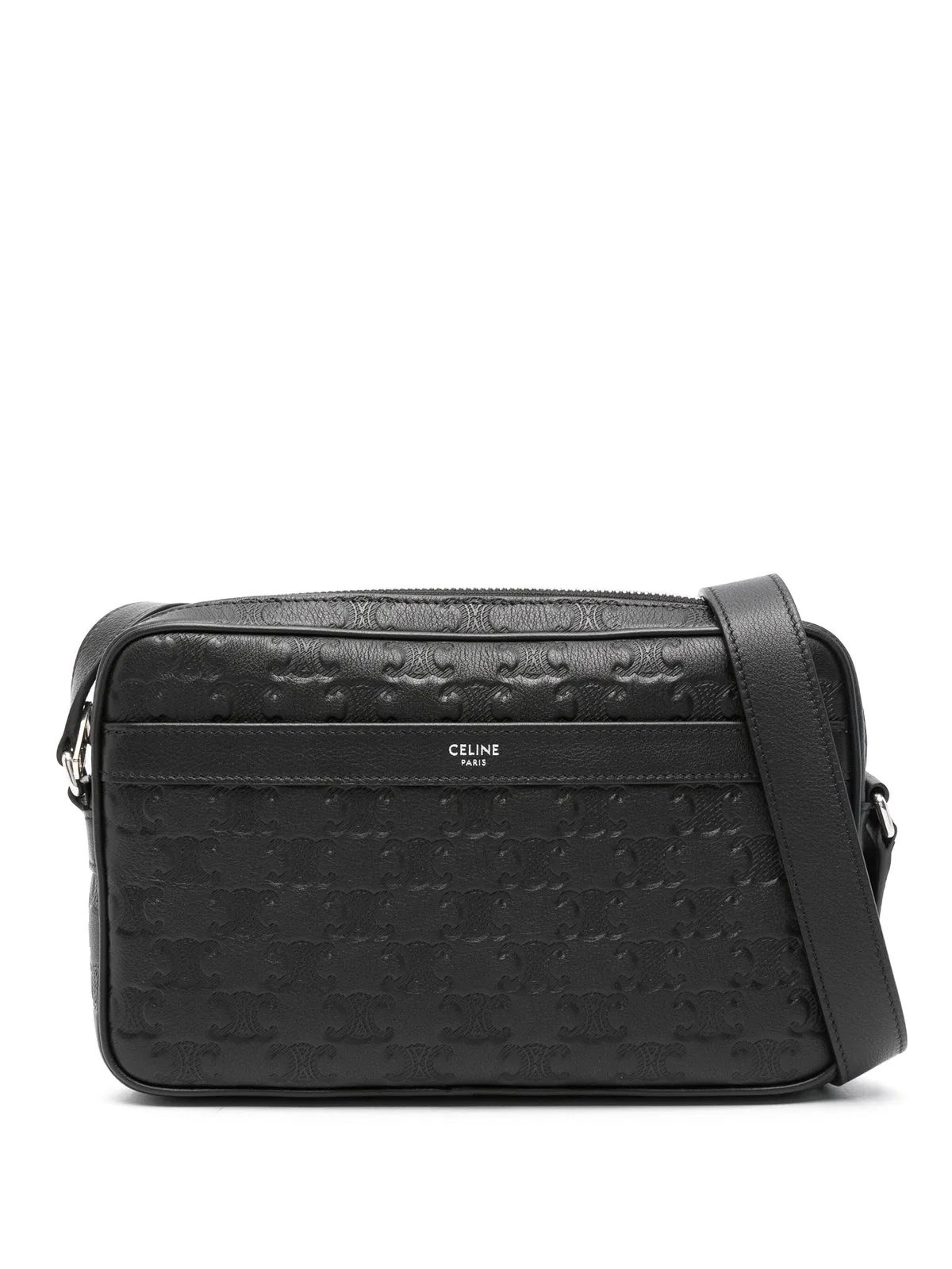 Triomphe-Debossed Messenger Bag