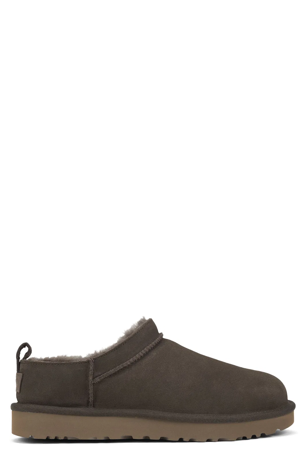 Ugg Classic Shearling-lined Suede Slip-on Flats In Mud