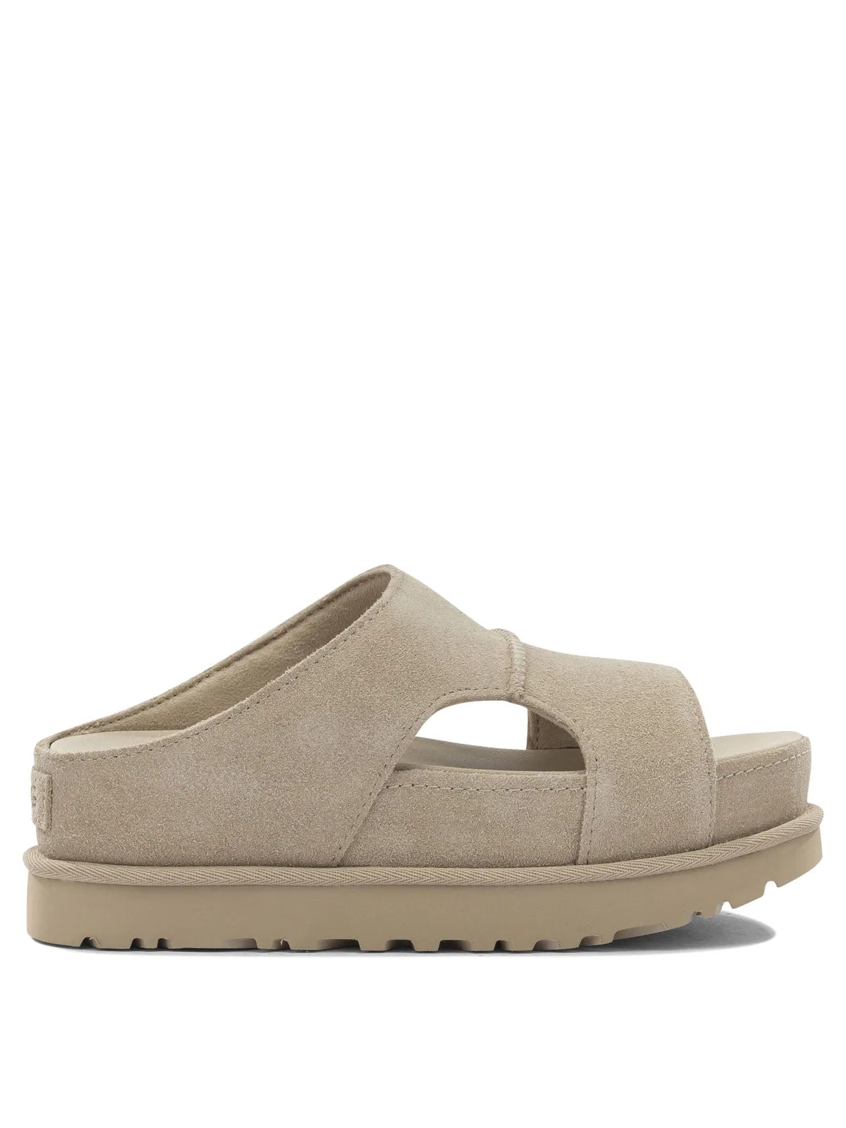 Ugg "goldenstar Hi Cutout" Slides In Beige