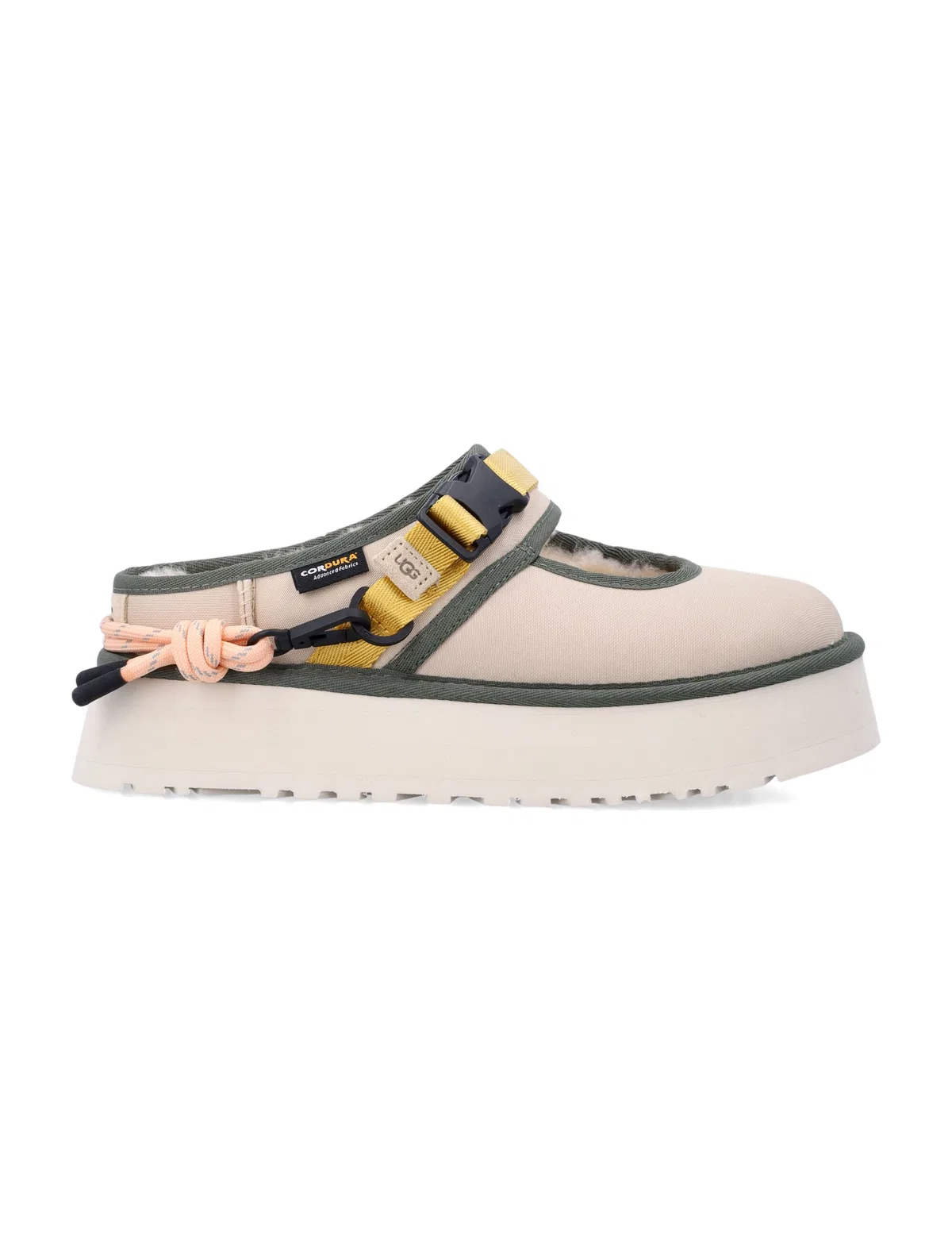 Ugg Sand Textile Leather Boots In Beige
