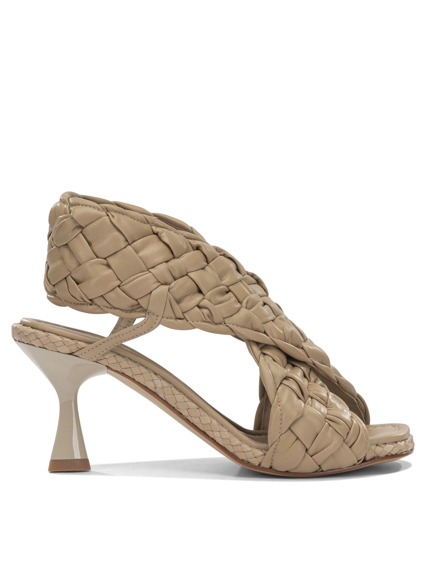 Beige Nappa Cow Leather Sandals