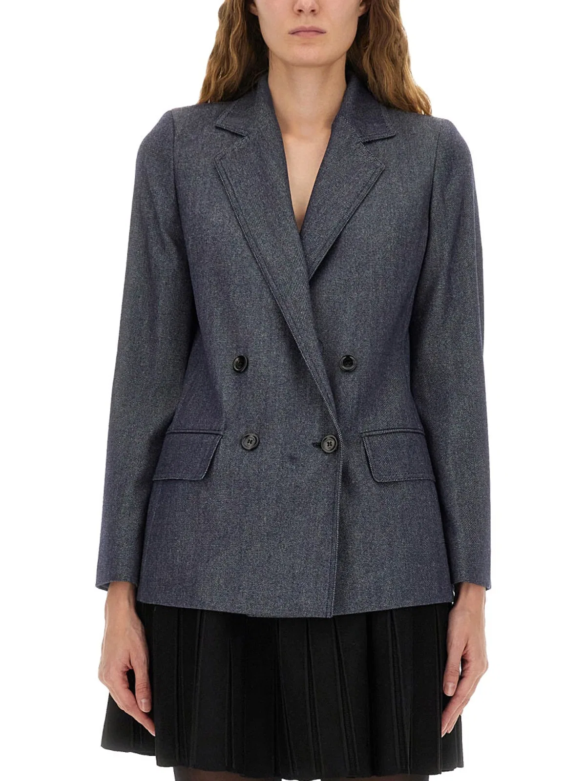 Max Mara Wool Jacket In Blue