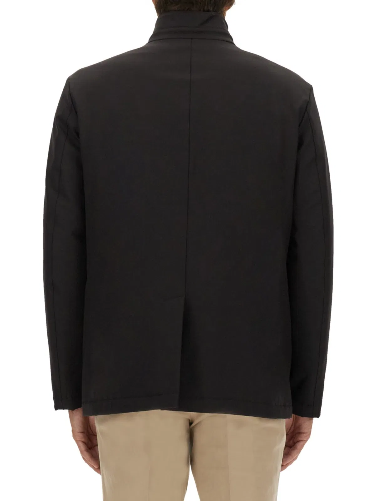 Fay Hook Closure Jacket In Black