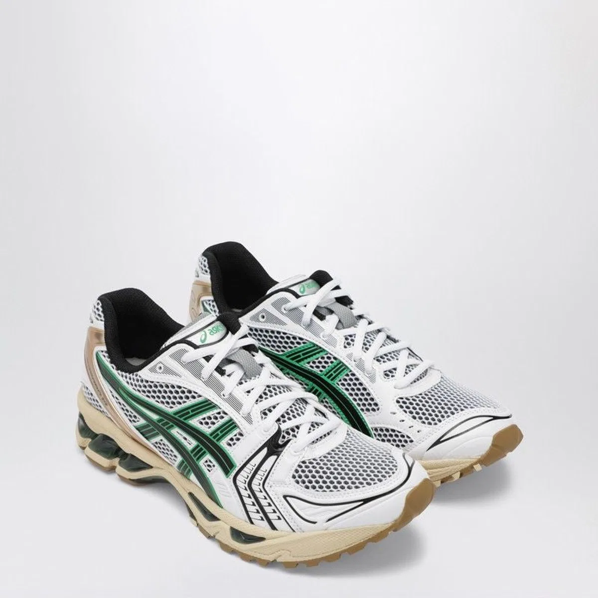 Gelkayano 14 Sneakers In White/Hinoki Beige