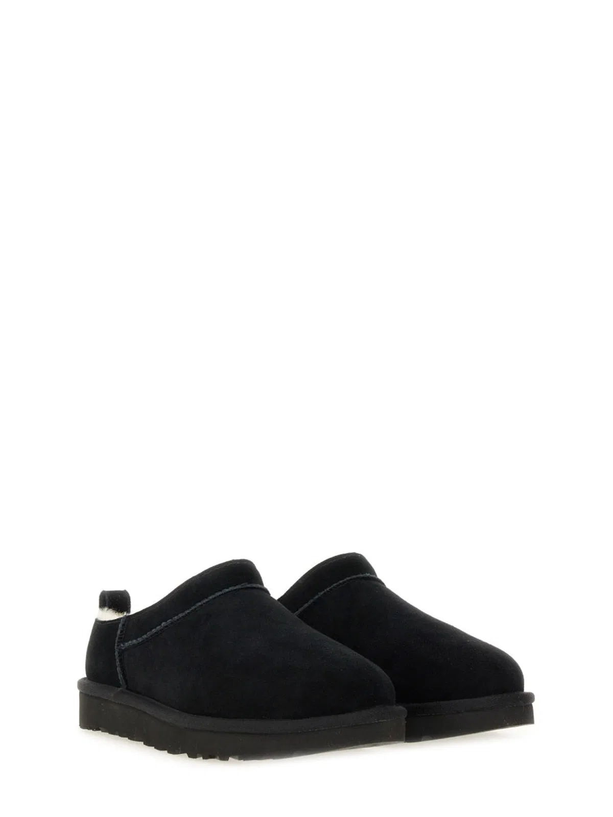 Ugg Classic Micro Water-repellent Suede Platform Ankle Boots In Black
