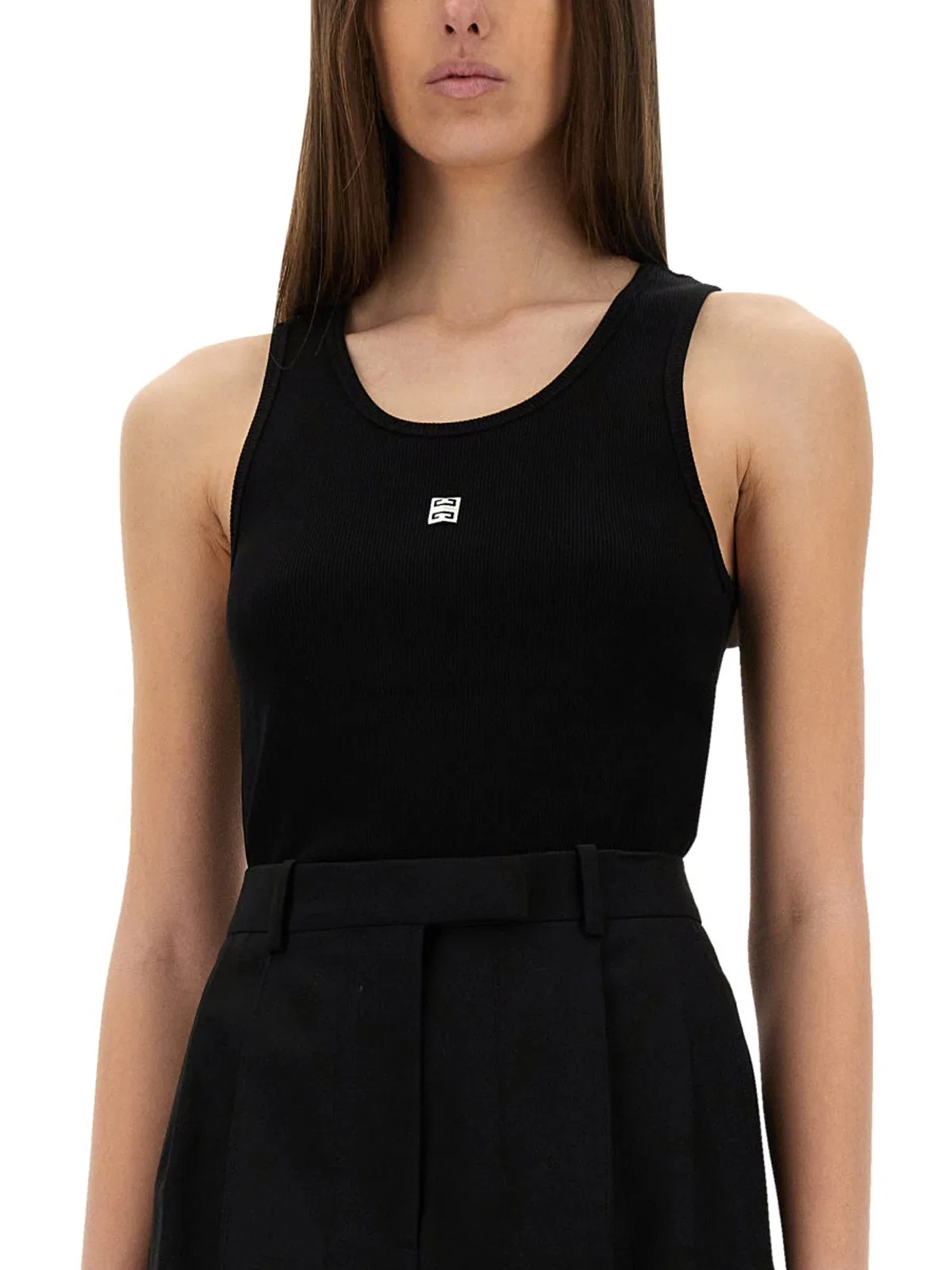 Givenchy Tank Top With Logo In Black