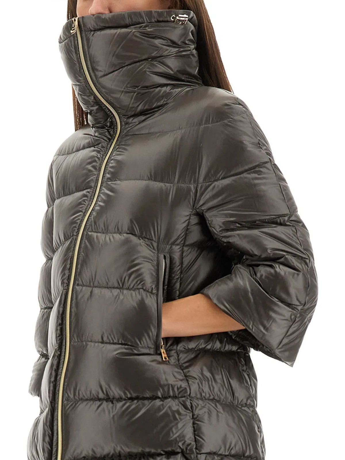 Herno "a-shape Cleofe" Jacket In Black