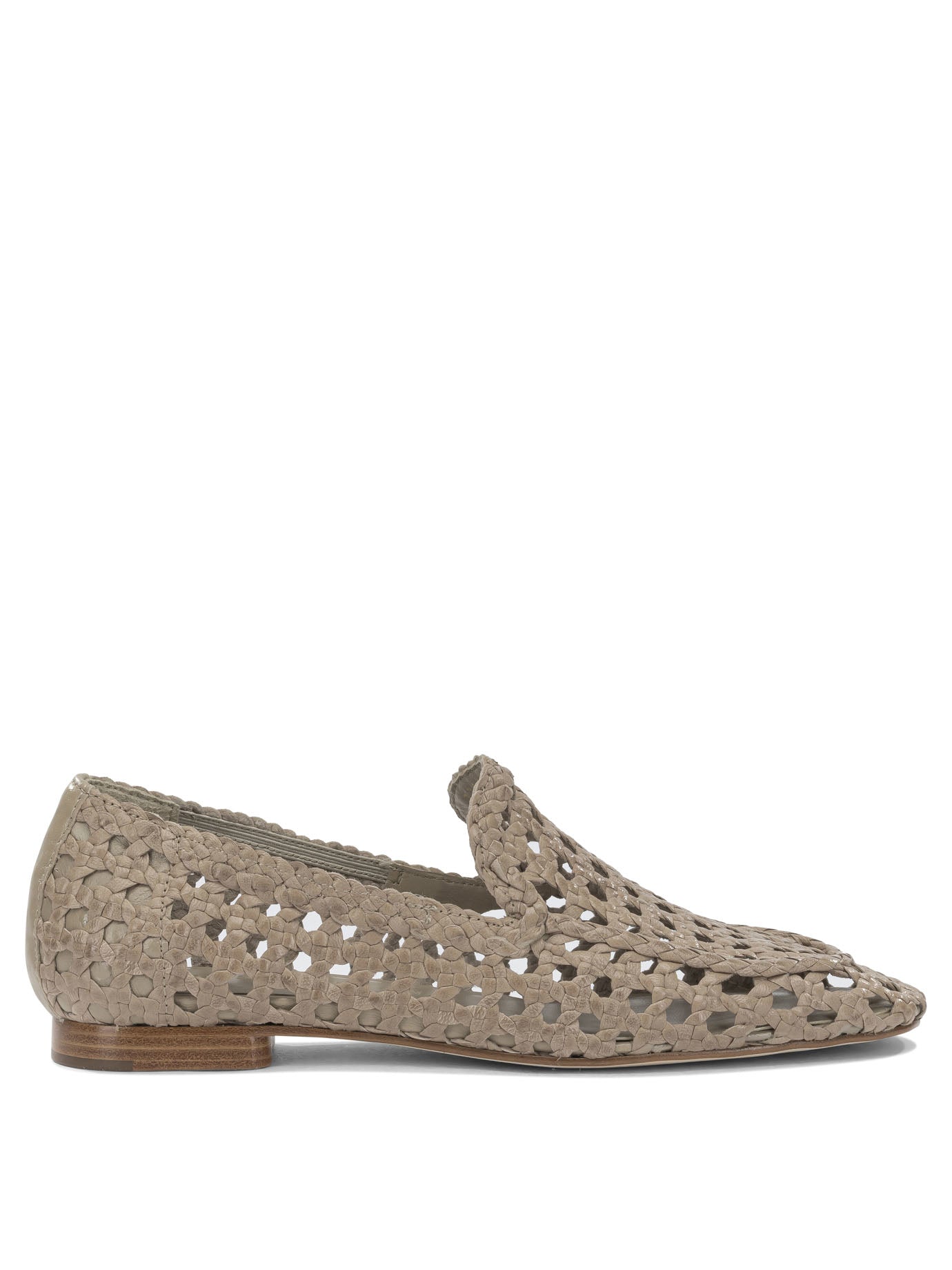 Beige Leather Loafers