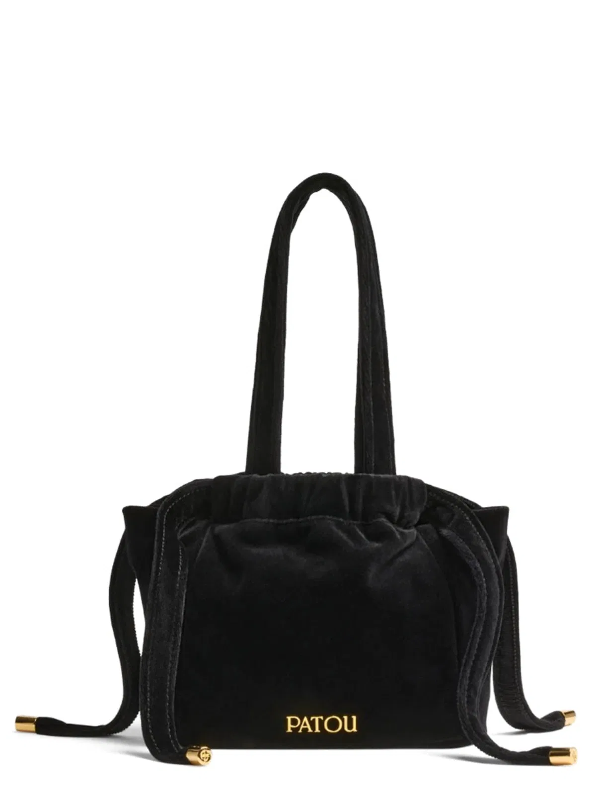 Patou Evening Pouch In Cotton Velvet In Black