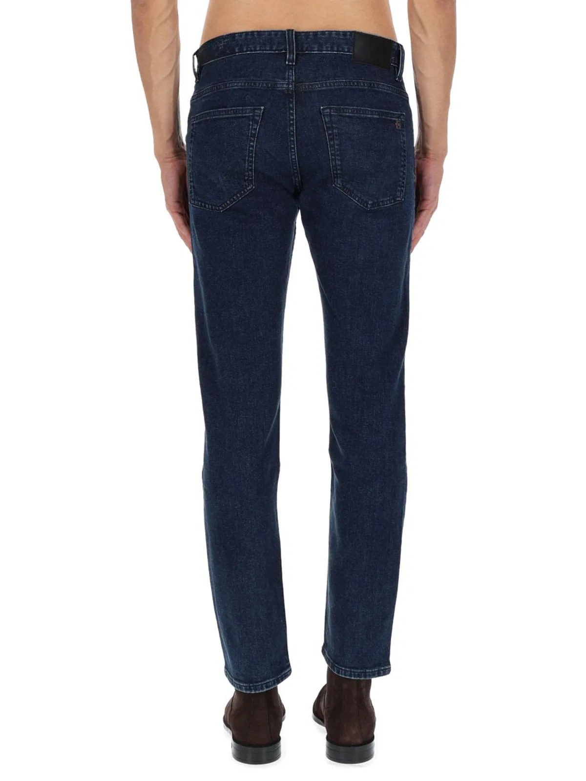 Hugo Boss Buttoned Slim-fit Jeans In Blue
