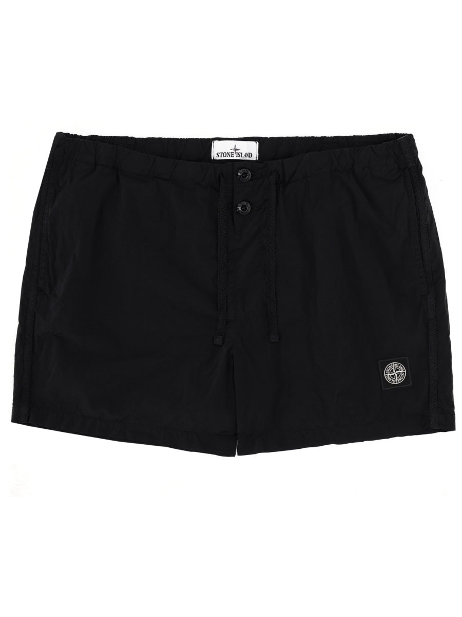Swimsuit With Logo Patch