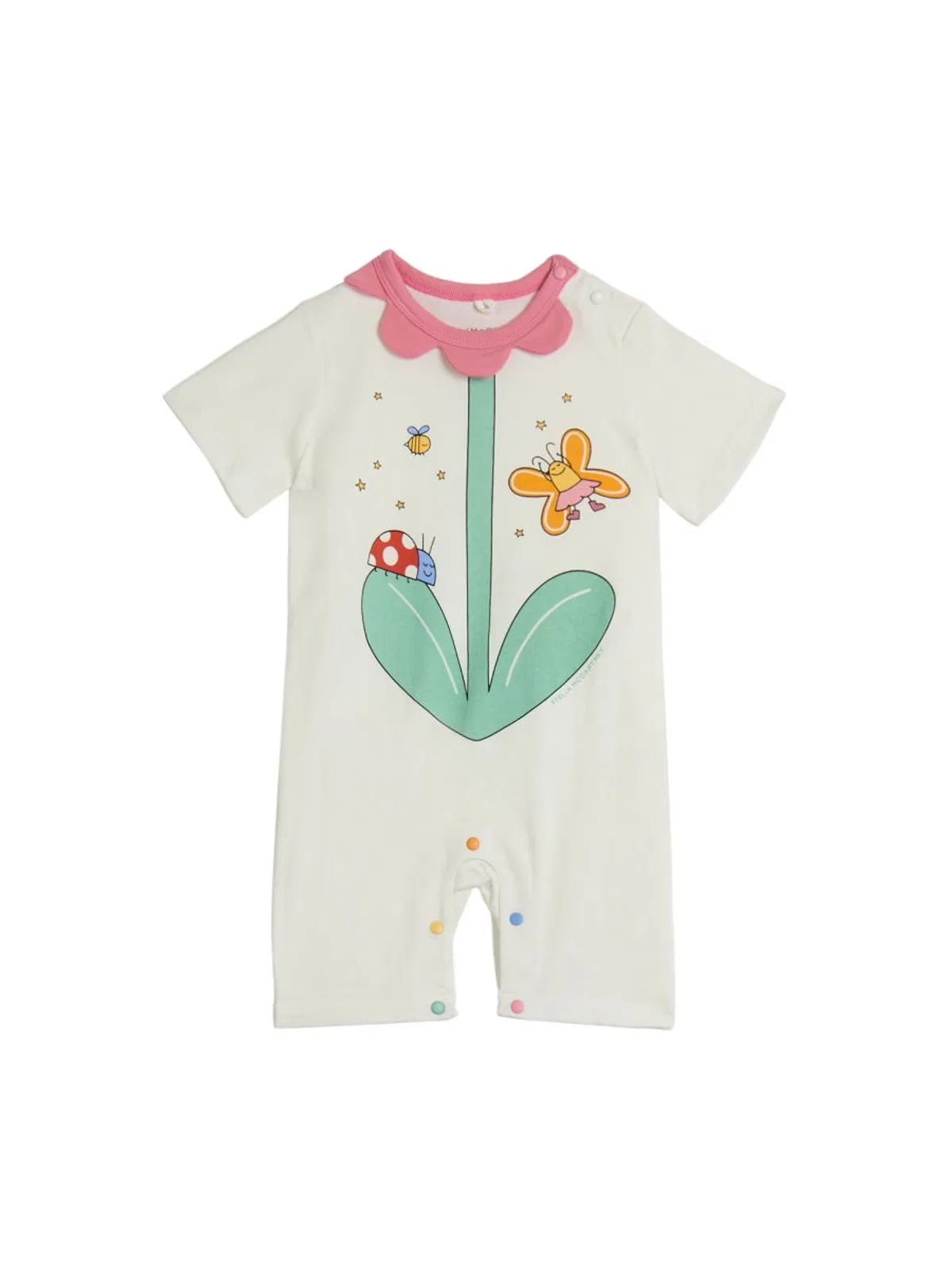 Stella Mccartney Night Romper "flower" In Ivory