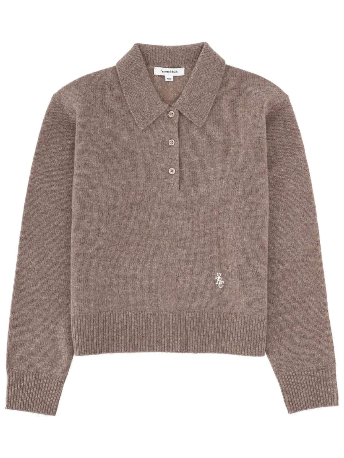 Sporty&Rich Cashmere Polo Shirt