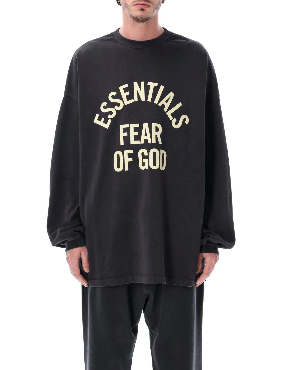 Essentials Fear Of God Black Campus 90S Long Sleeve Tee