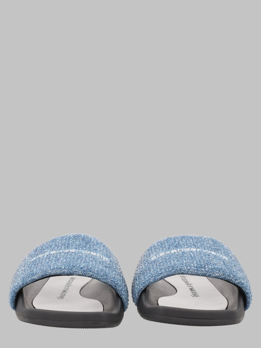 Sandalo Slide In Denim