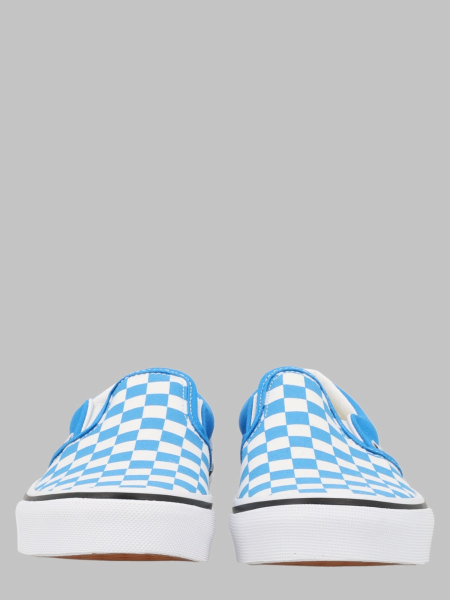 Classic Slip-On Color Theory Checkerboard Bright Azure