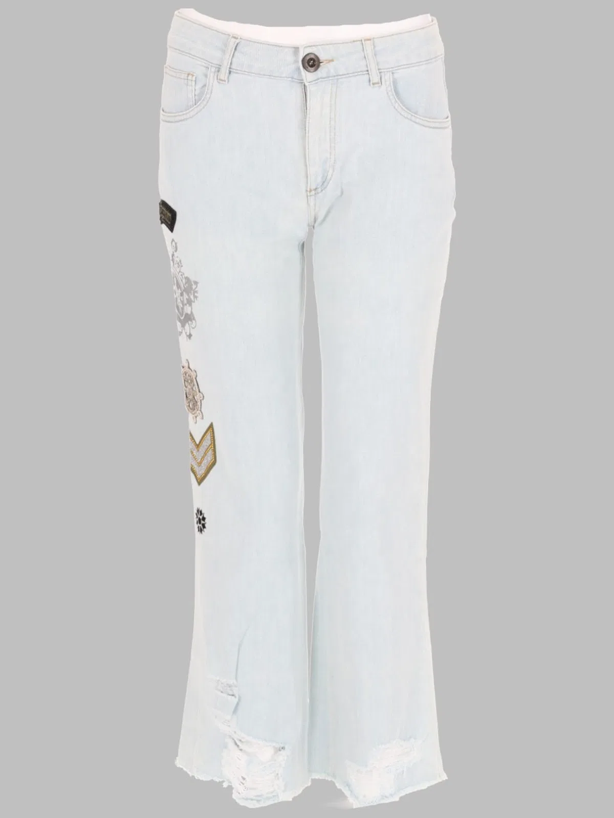 Mr & Mrs Italy Jeans Con Patch E Stampa