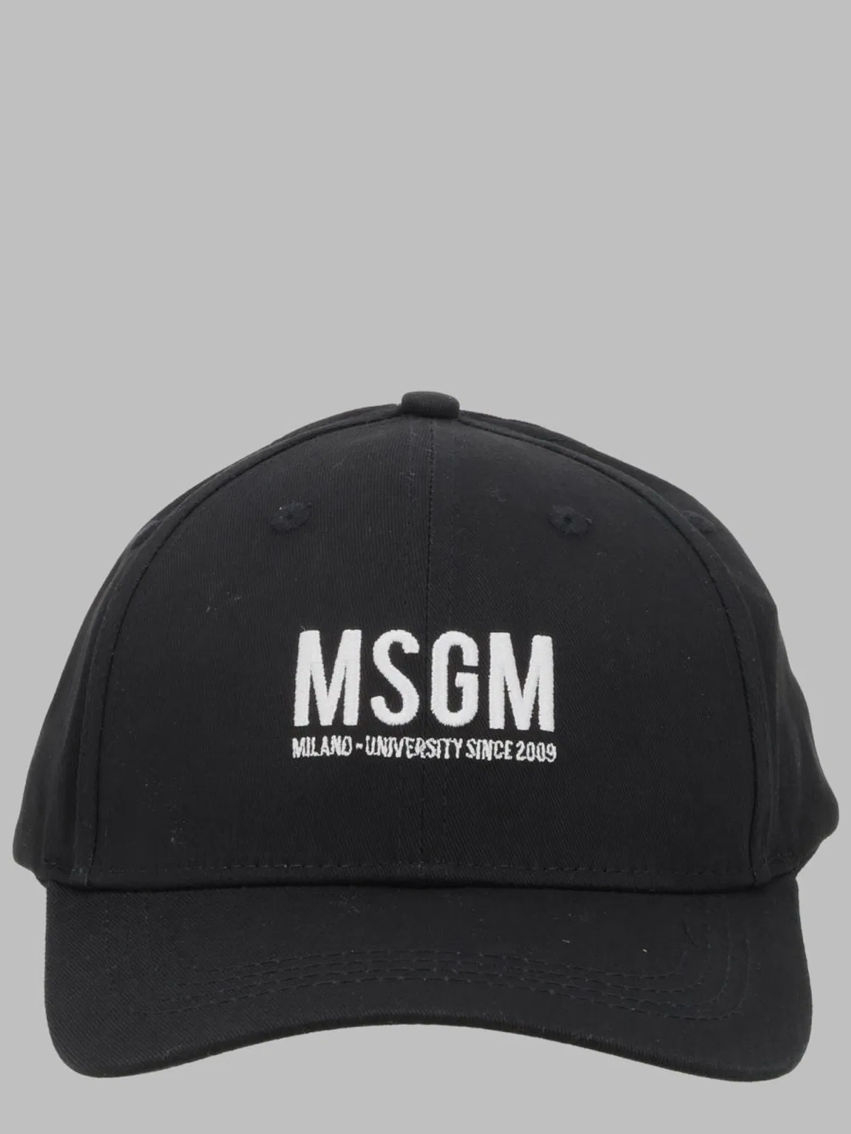 Msgm Cotton Caps Unisex In Black