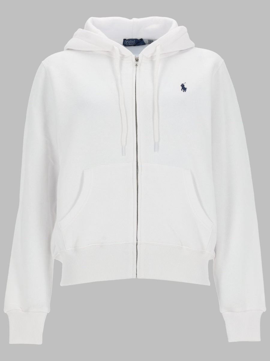 Felpa Con Zip E Logo