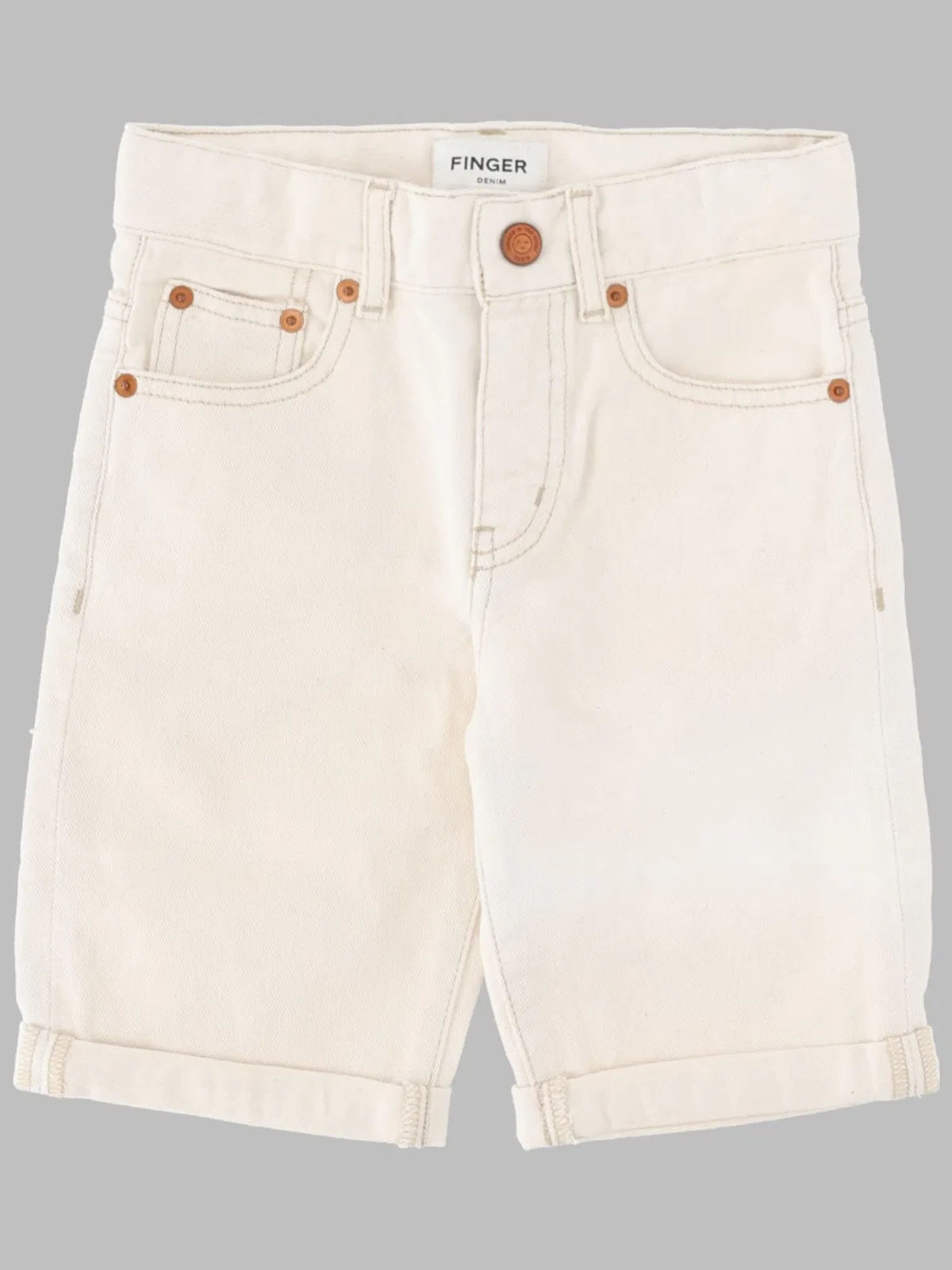 Edmond Raw Ecru - 5-Pocket Comfort Fit Shorts