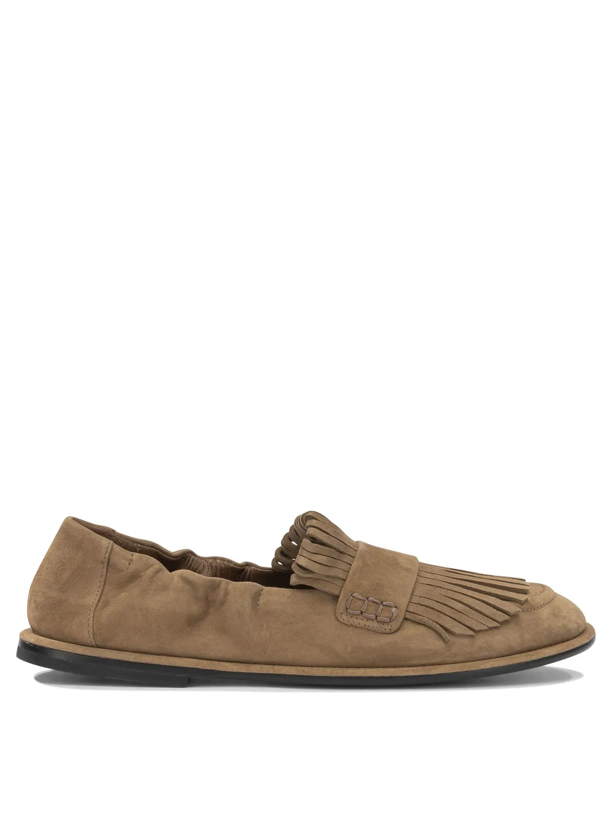 Brown Leather Cow Leather Loafers Slippers