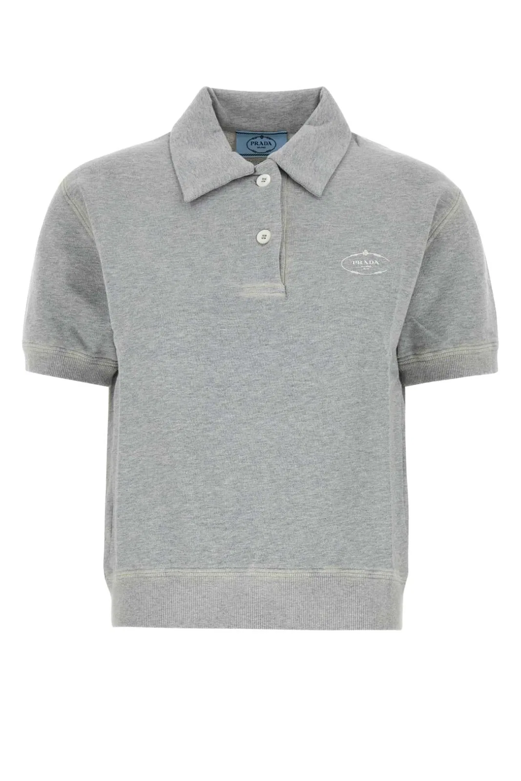 Grey Cotton Polo Shirt