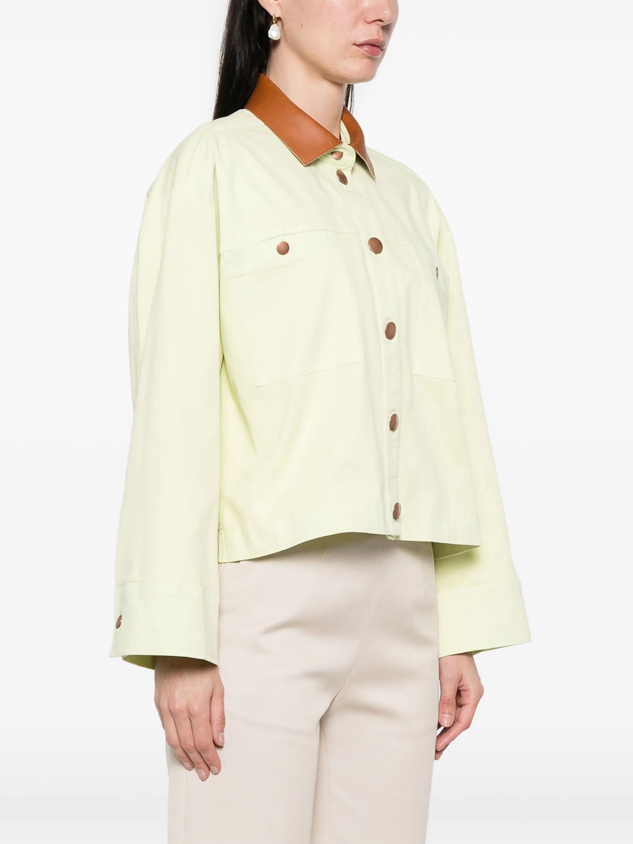 Forte Forte Daffodil Peached Cotton Worker Jacket In Daffodil