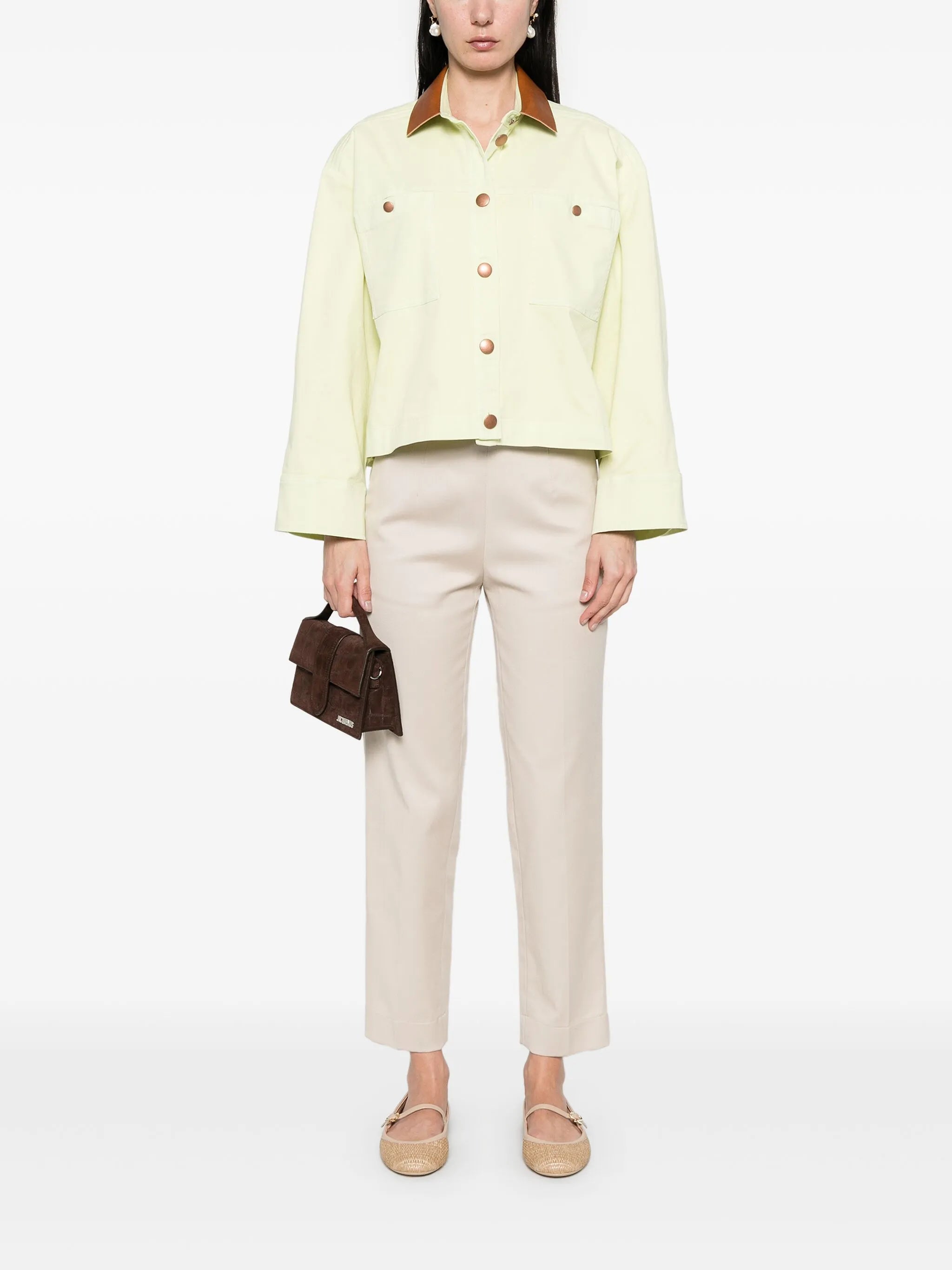 Forte Forte Daffodil Peached Cotton Worker Jacket In Daffodil