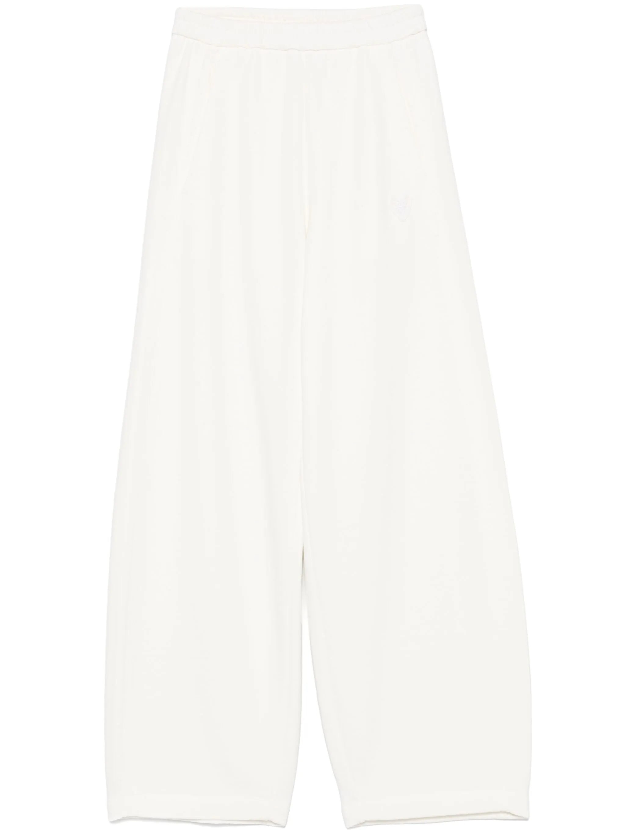 Forte Forte White Diagonal Cotton Twisted Pants