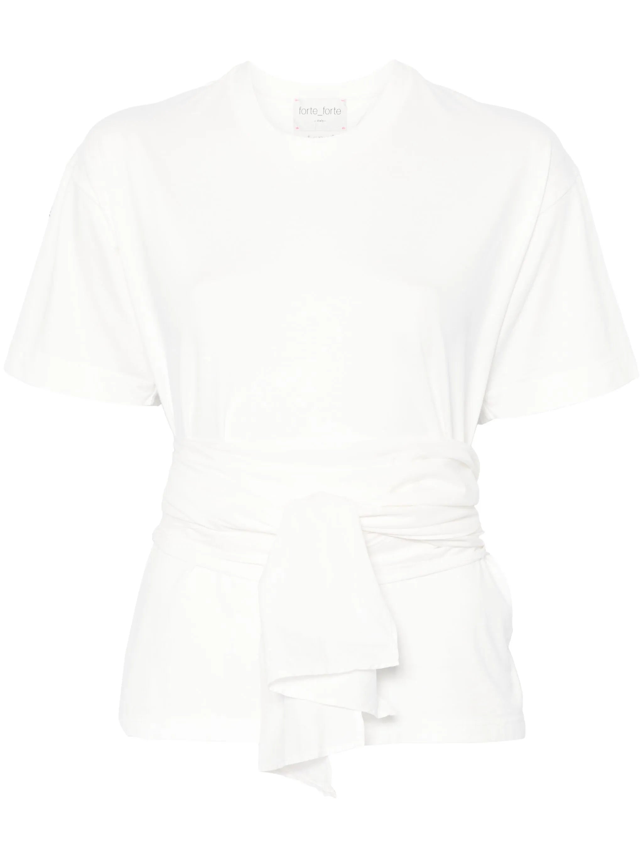 Forte Forte White Organic Cotton Knotted T-shirt