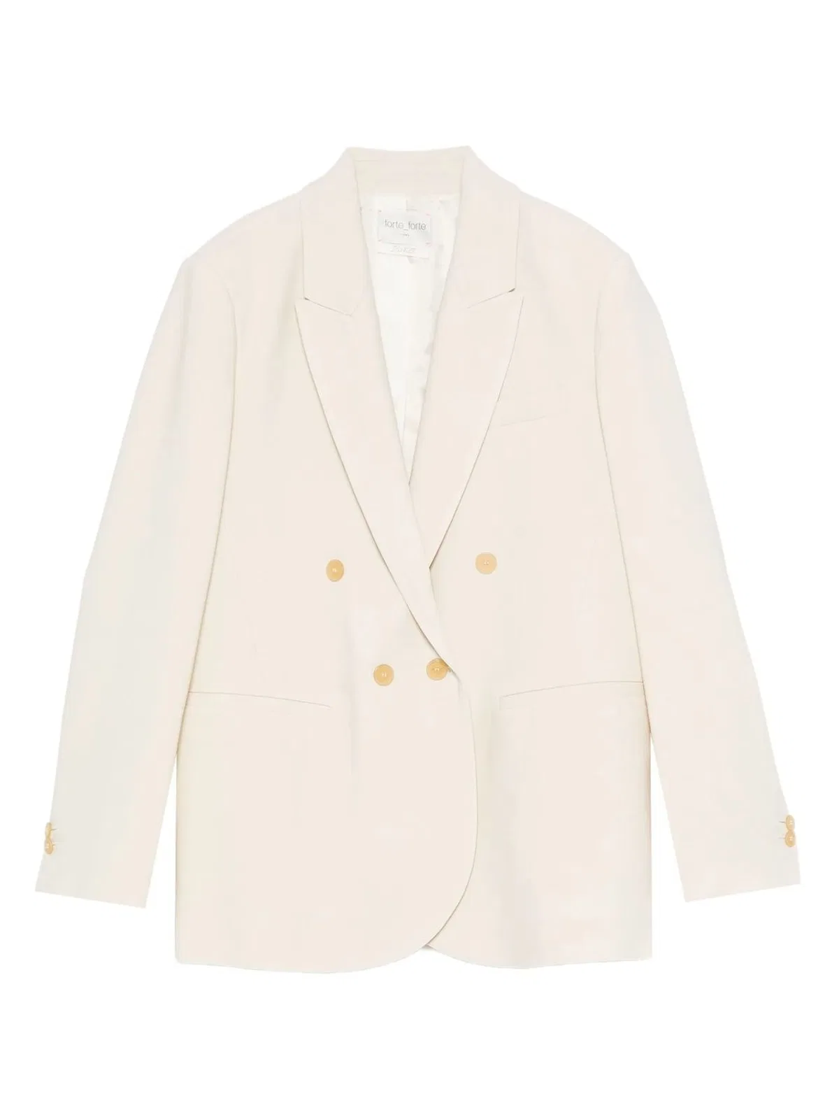 Forte Forte Wool Viscose Twill Regular Jacket In Borotalco