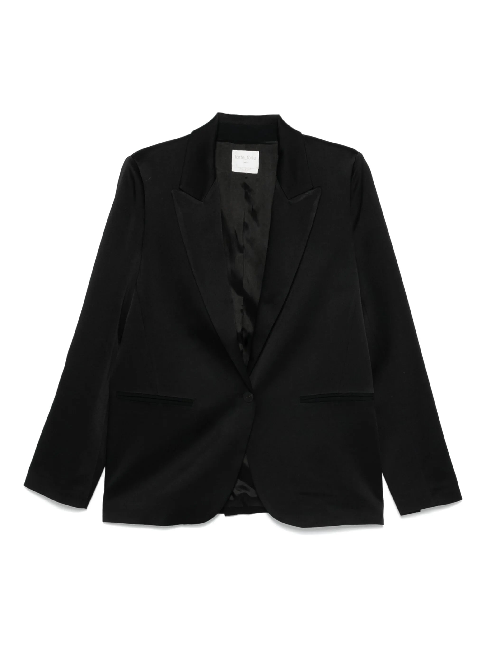 Black Shiny Anvers Satin Jacket