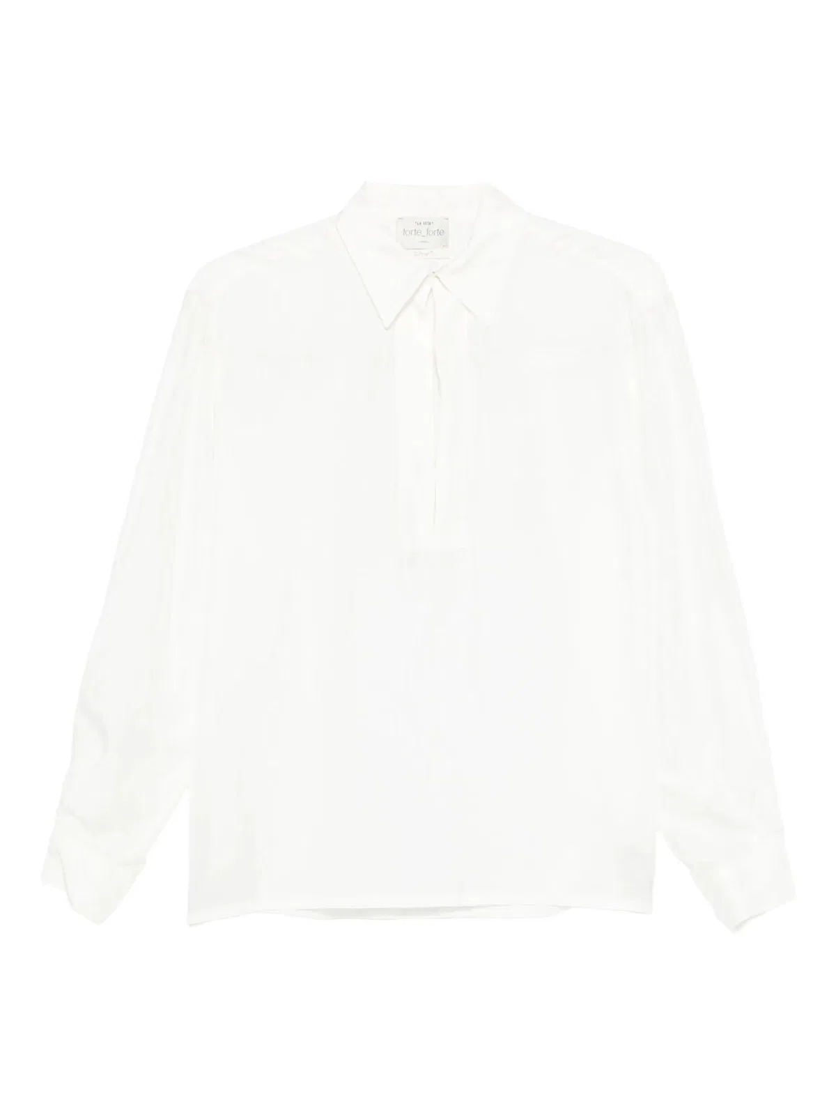 Forte Forte Heavy Habotai Silk Polo Shirt In Neve