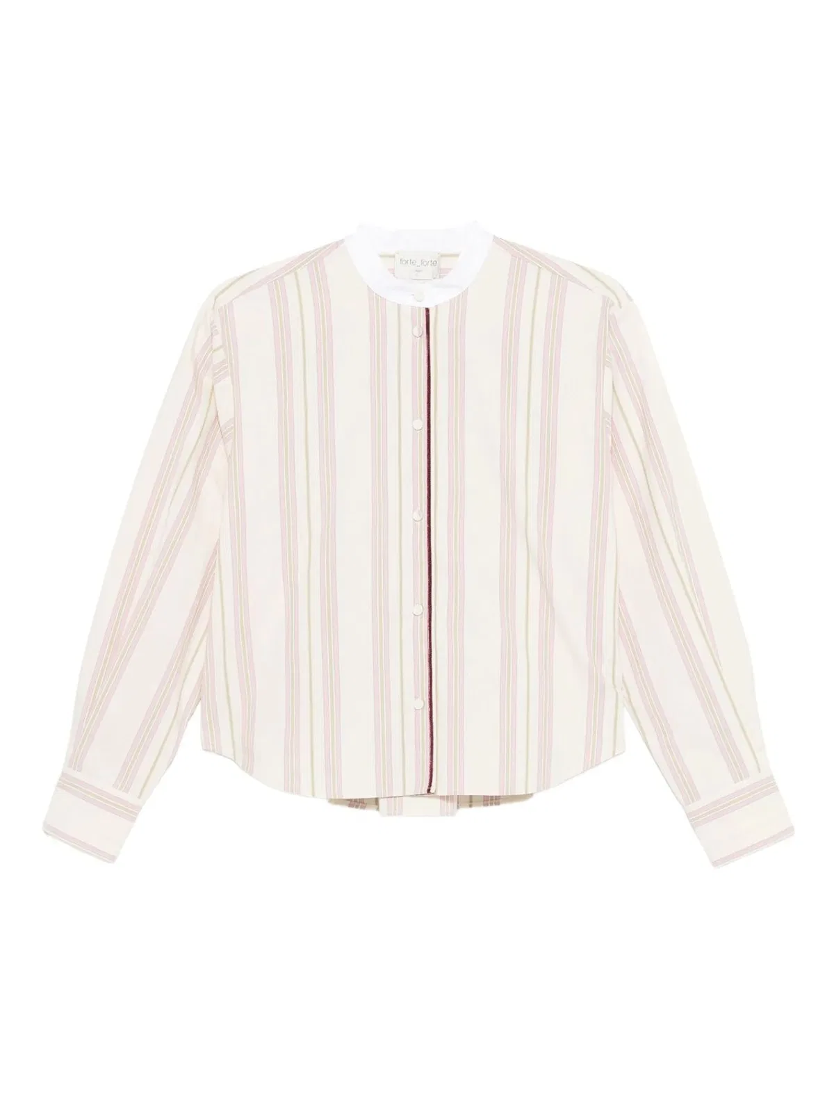 Forte Forte Striped Cotton Grandfather Shirt Ve In Rose