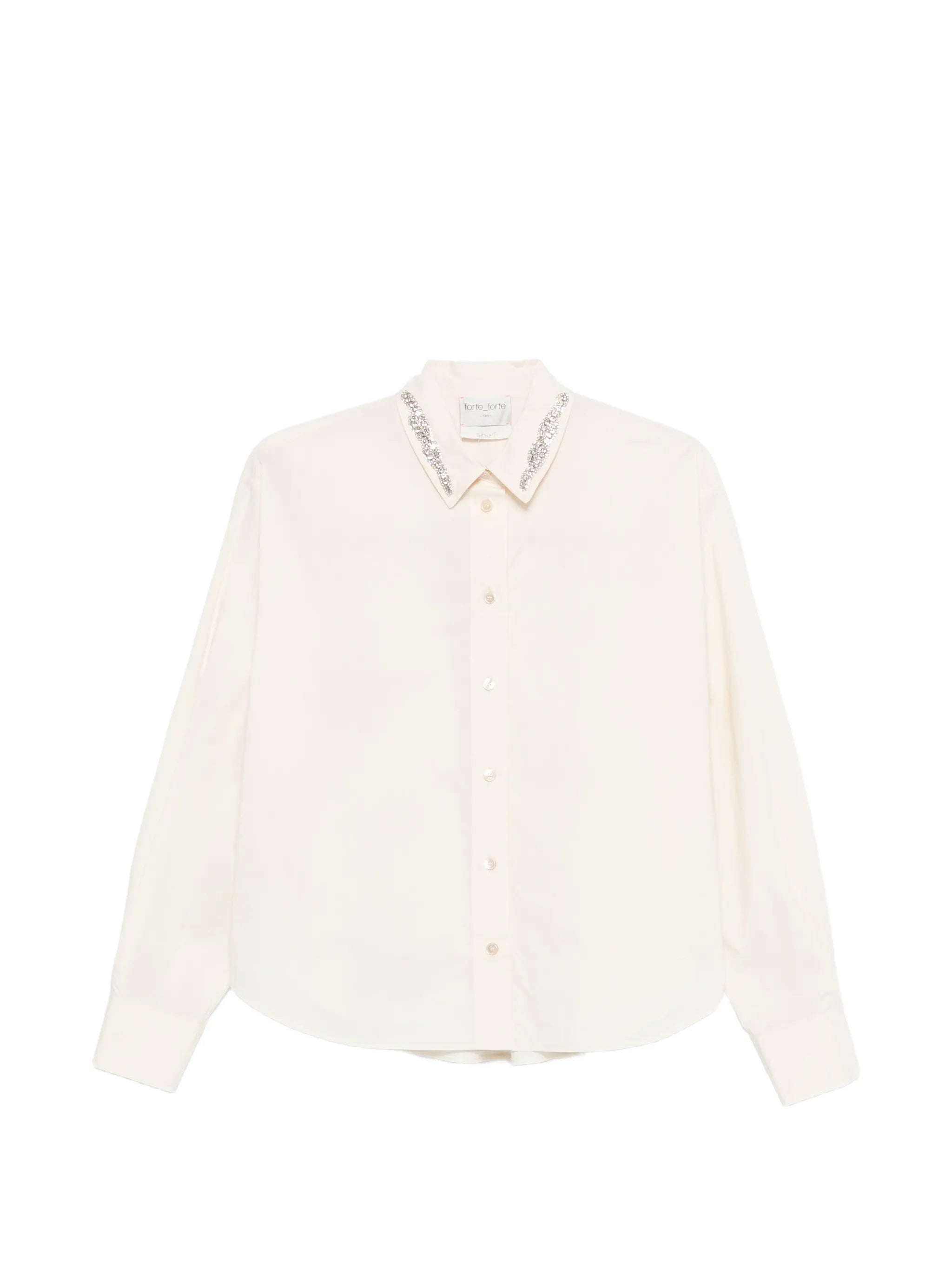Forte Forte Beurre Embroidered Collar Boxy Shirt