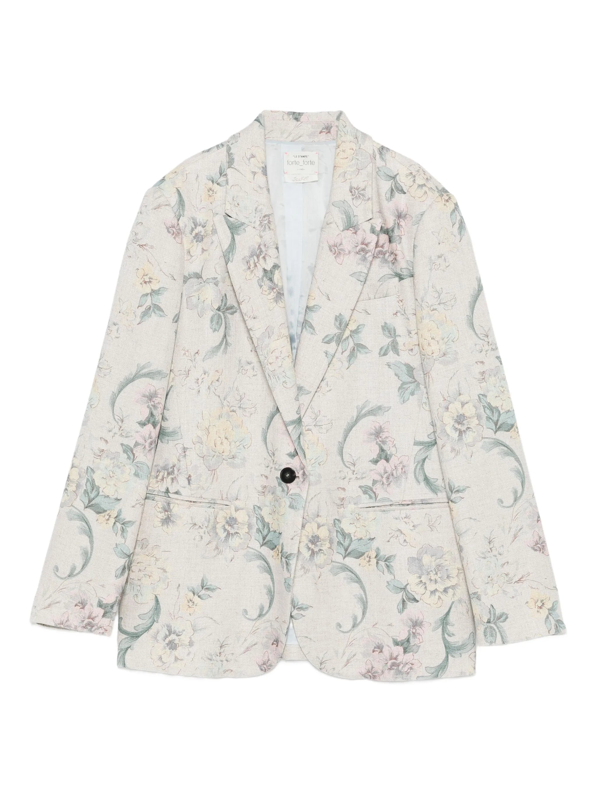 Glicine Peonia Viscose Linen Jacket