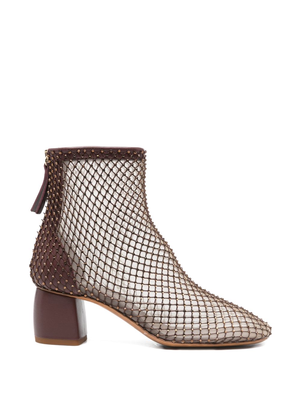 Strass Mesh Ankle Boots
