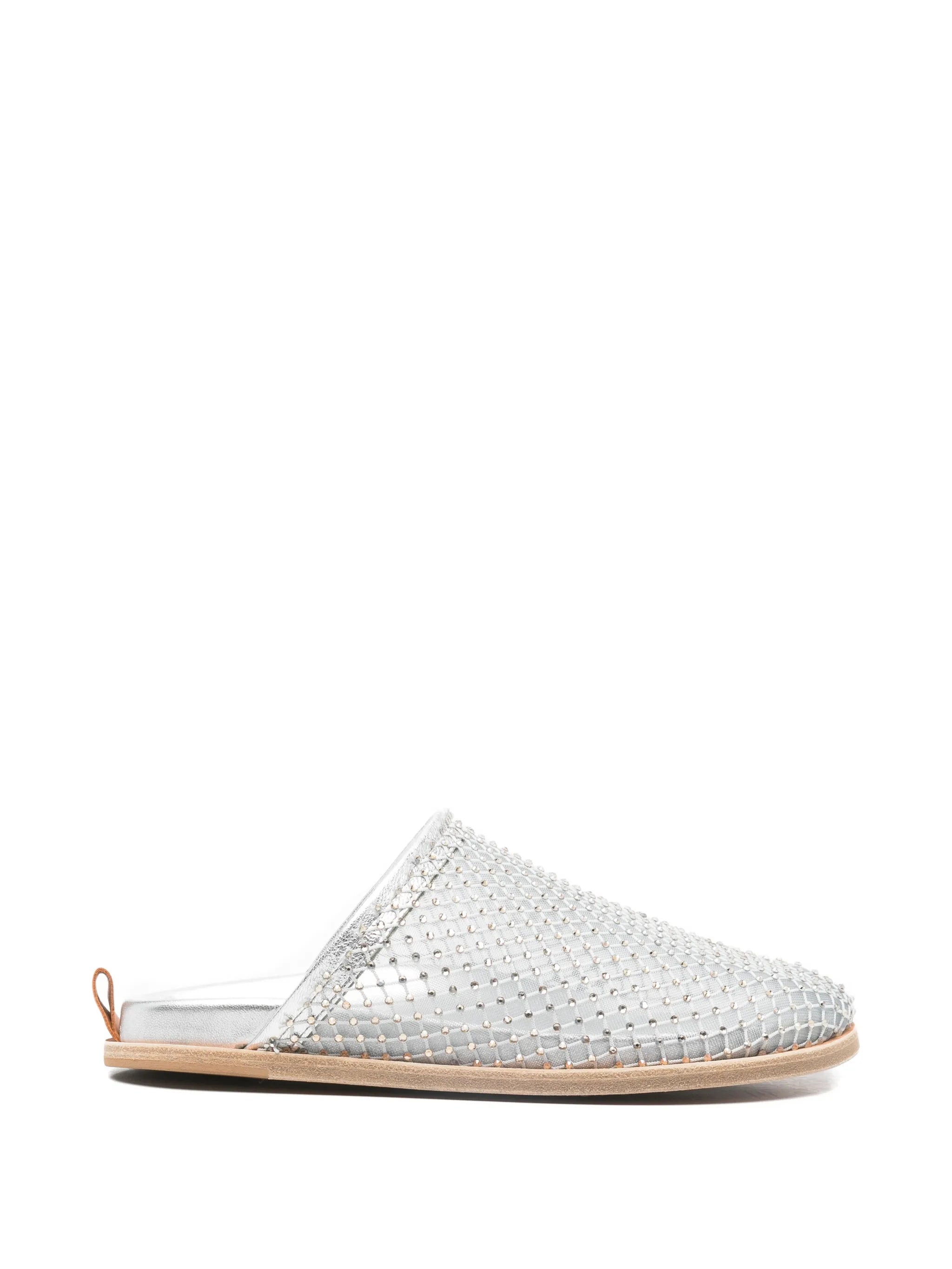 Ciottolo Strass Mesh Flat Sabot