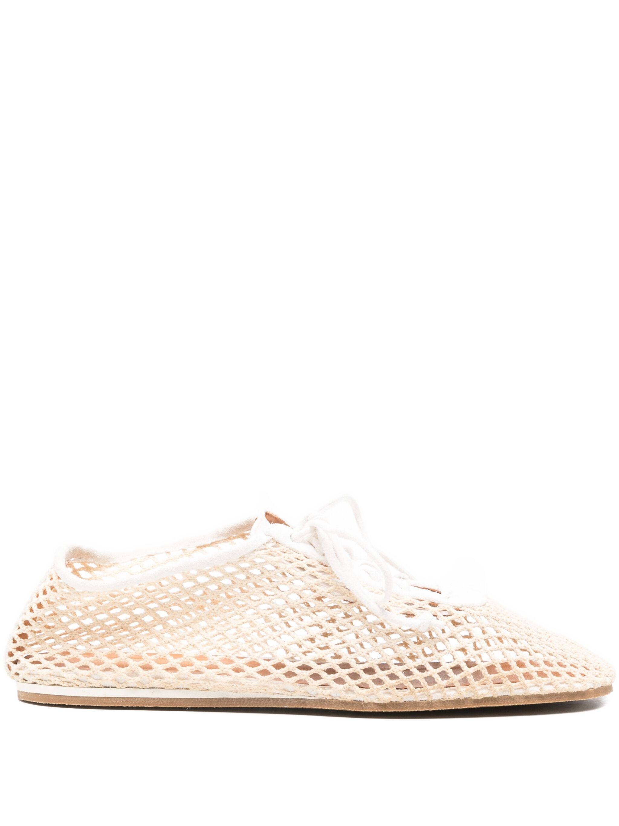 Cotton Mesh Derby Rubber Sole