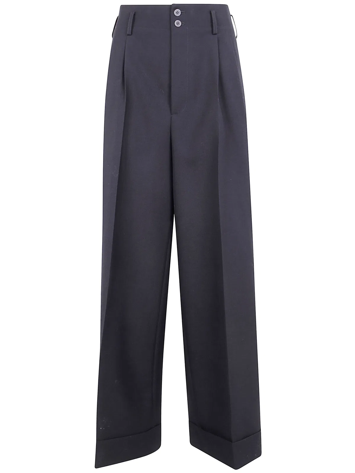 Wide Leg Wool Trousers