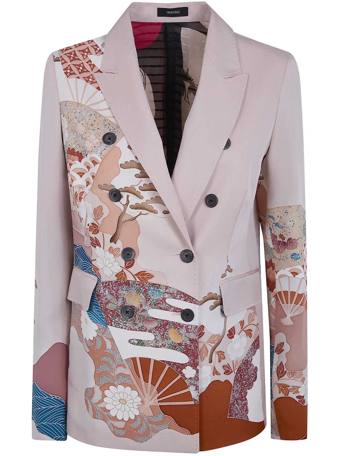 Double Breasted "Komon" Kimono Jacket