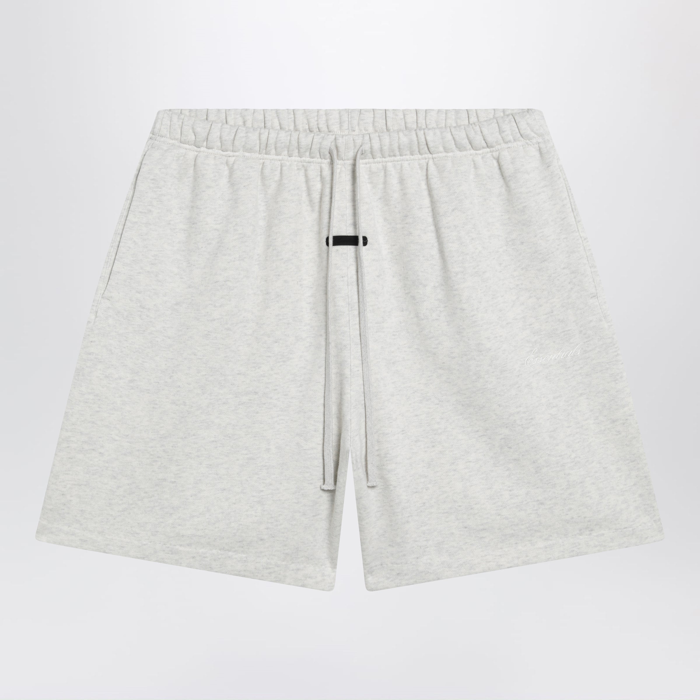 Classic Light Grey Mélange Fleece Sports Shorts