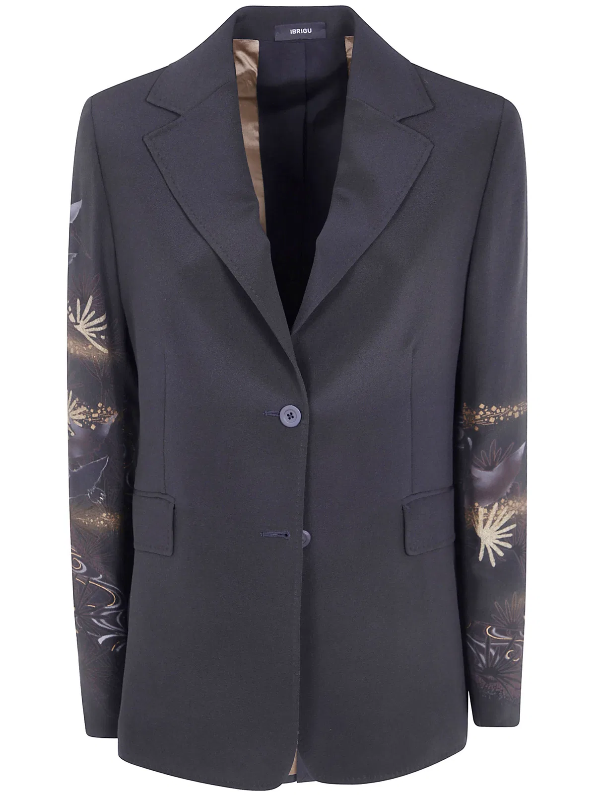 Single Breasted "Traditional Kimono" Jacket Brown Overdyed