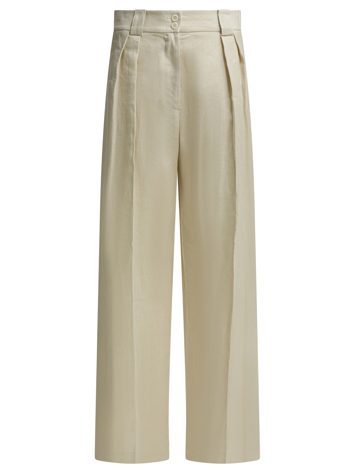 Beige Linen Trousers