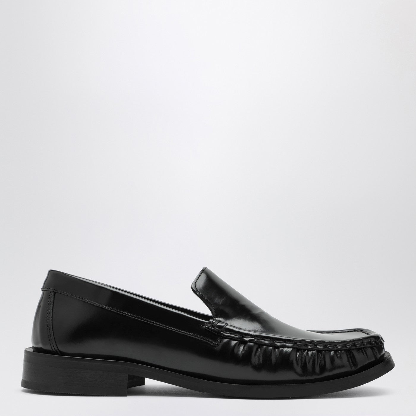 Black Leather Micahel Moccasins