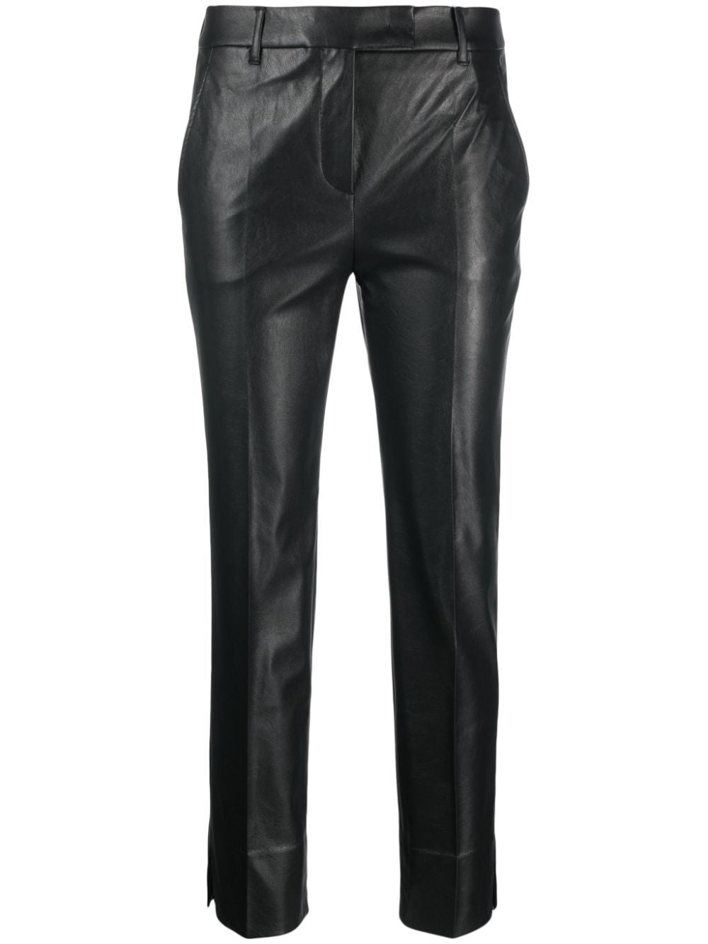 Slim Cut Faux Leather Trousers