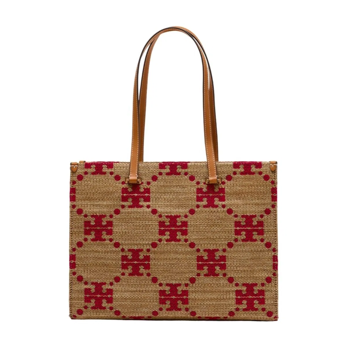 Tory Burch T-monogram Shopper Bag In Beige
