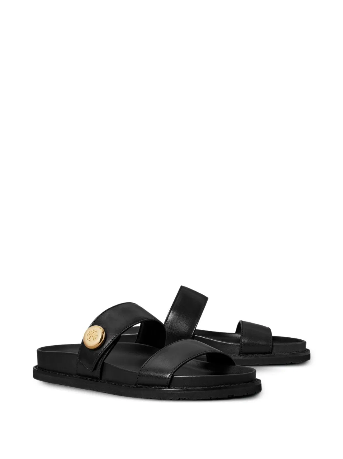 Tory Burch Black Leather Sandals In Black