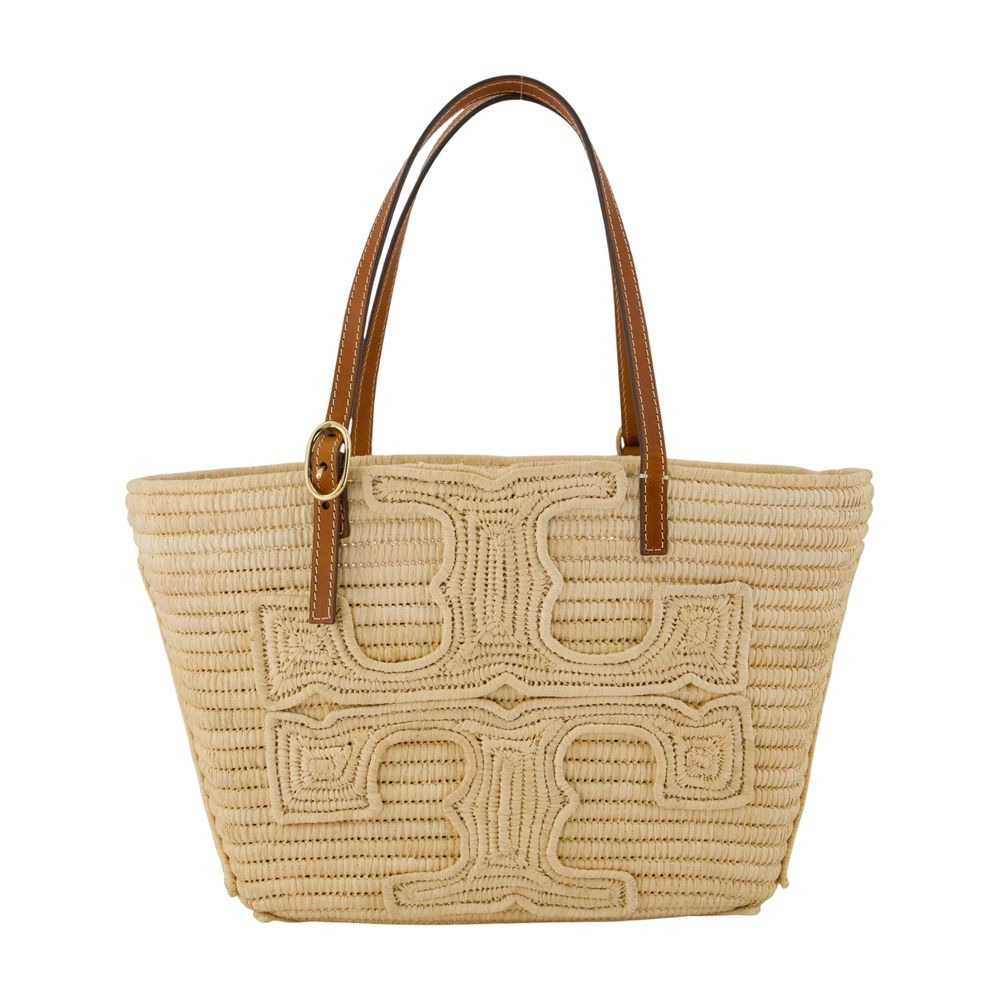 Ella Small Shopper Bag - - Raffia - Beige