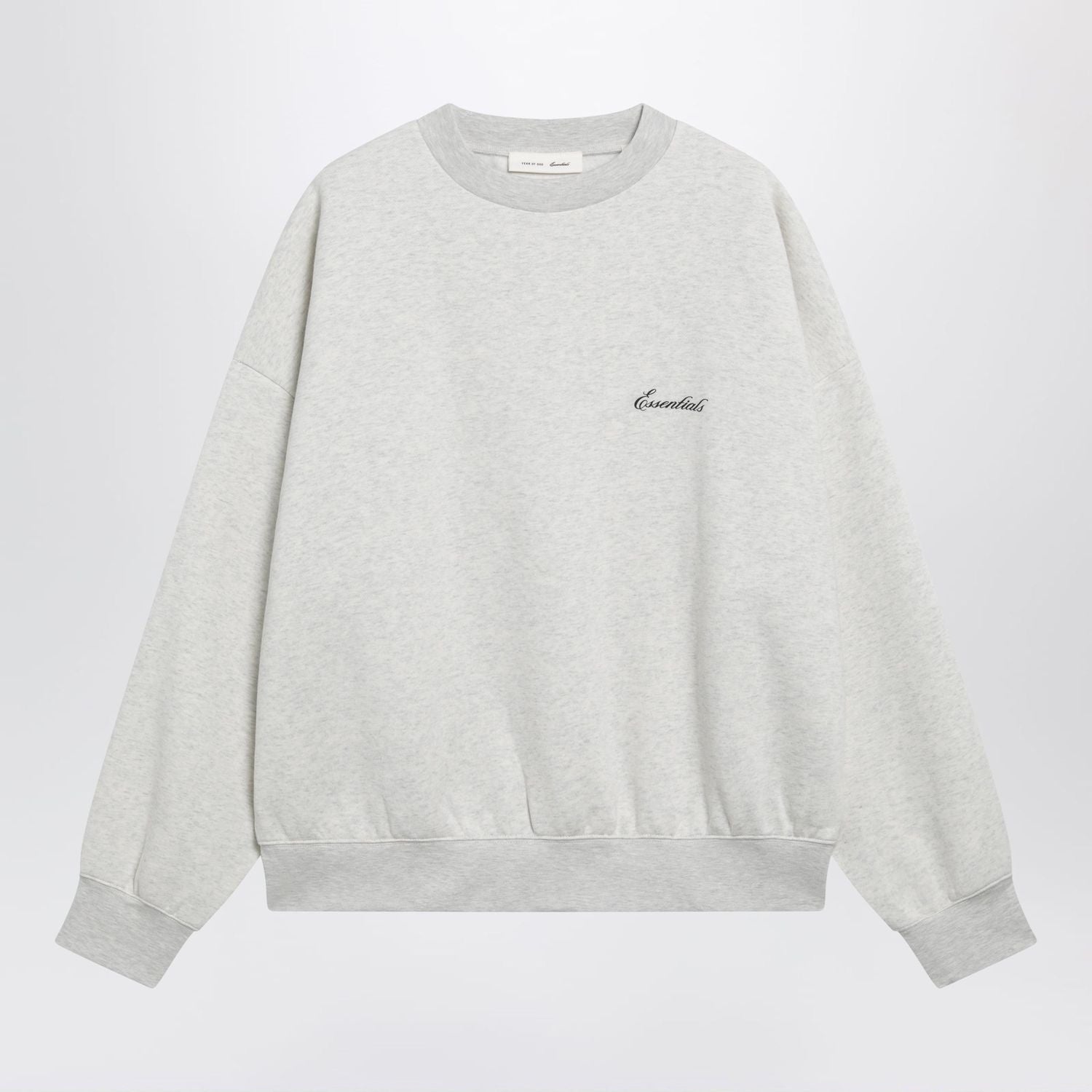 Signature Ss26 Crewneck Sweatshirt In Fleece Oatmeal